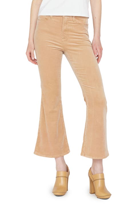 Le Crop Flare Corduroy Jeans (Light Camel)