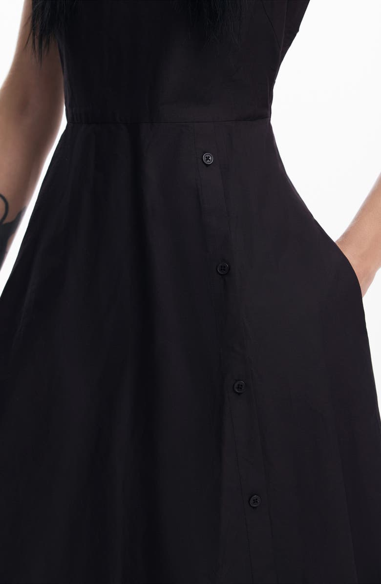 Desigual Oklahoma Two-Piece Mixed Media Sweatshirt & Sleeveless Fit & Flare Dress, Alternate, color,