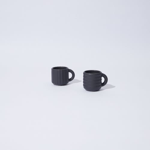 Form & Seek Ripple Espresso Cups In Black