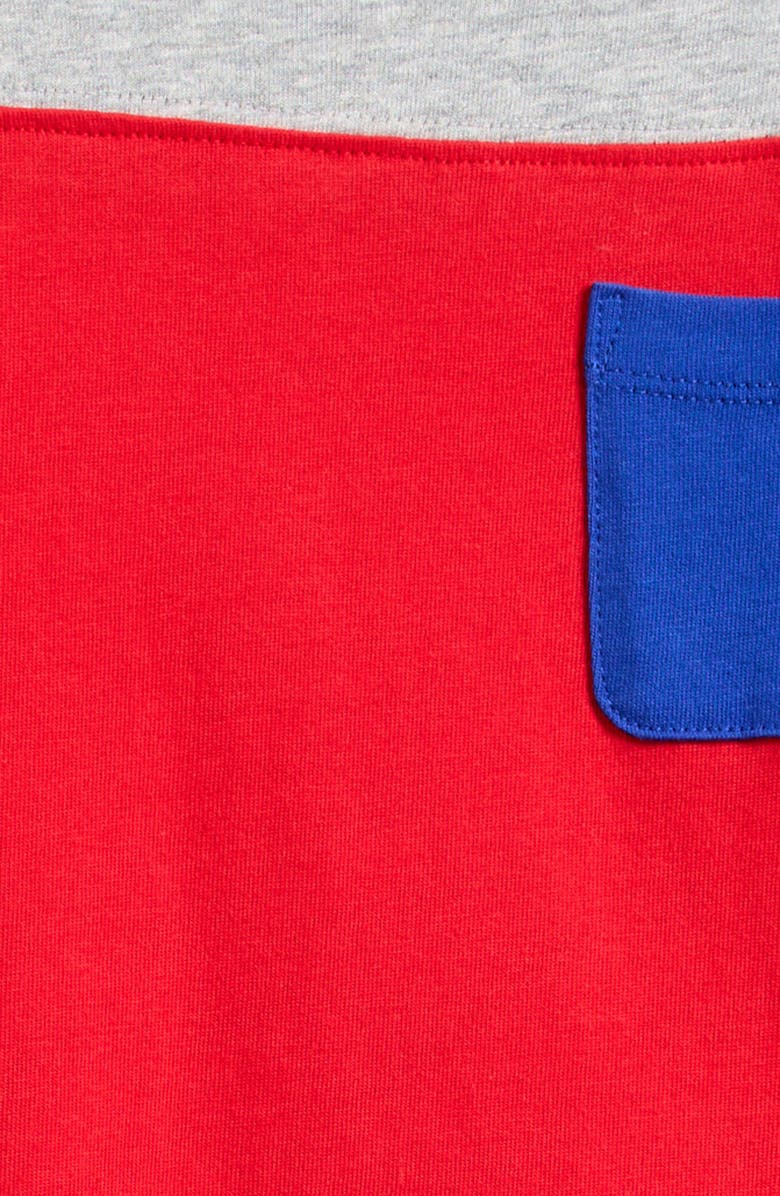 Mini Boden Kid' Colorblock Cotton Pocket T-Shirt, Alternate, color,