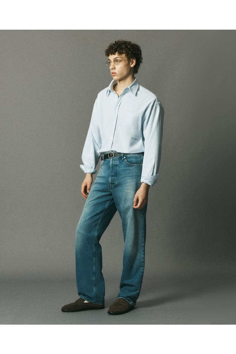 Oxford Button Down Shirt, Alternate, color, Campion Blue Stripe