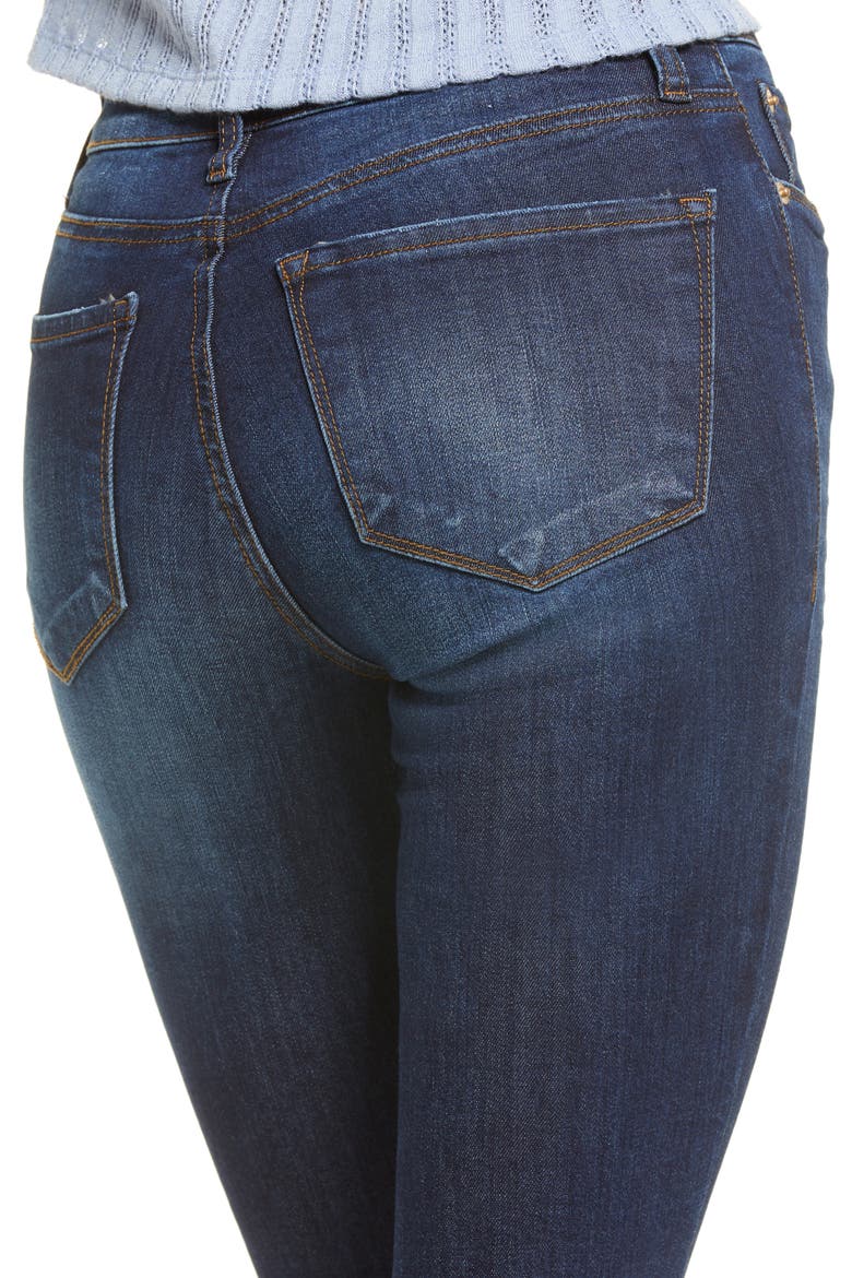 Ellie High Rise Raw Hem Ankle Jeans, Alternate, color, LAS FLORES CANYON
