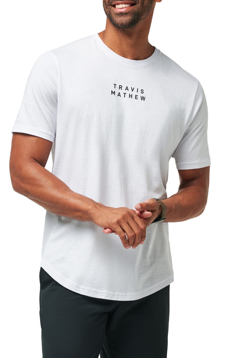 TravisMathew TM Scoop Graphic T-Shirt, Main, color, White