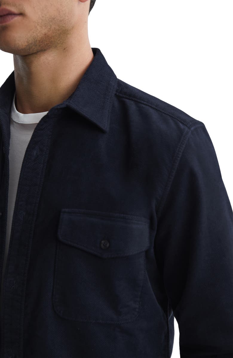 Reiss Cialini Cotton Stretch Twill Button-Up Shirt, Alternate, color,