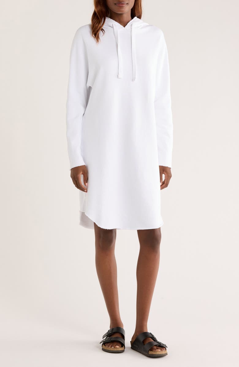 Frank
Eileen Mini James Fleece Hoodie Dress, Main, color, White