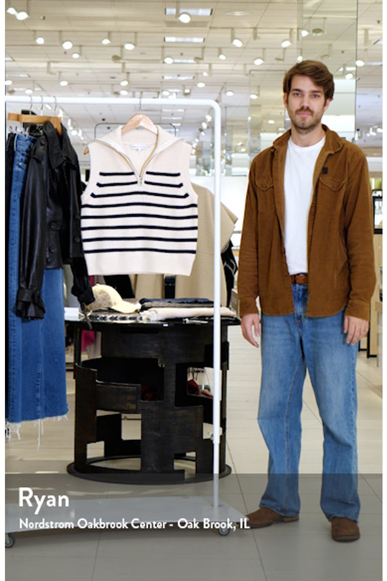 Stripe Sleeveless Quarter Zip Sweater video