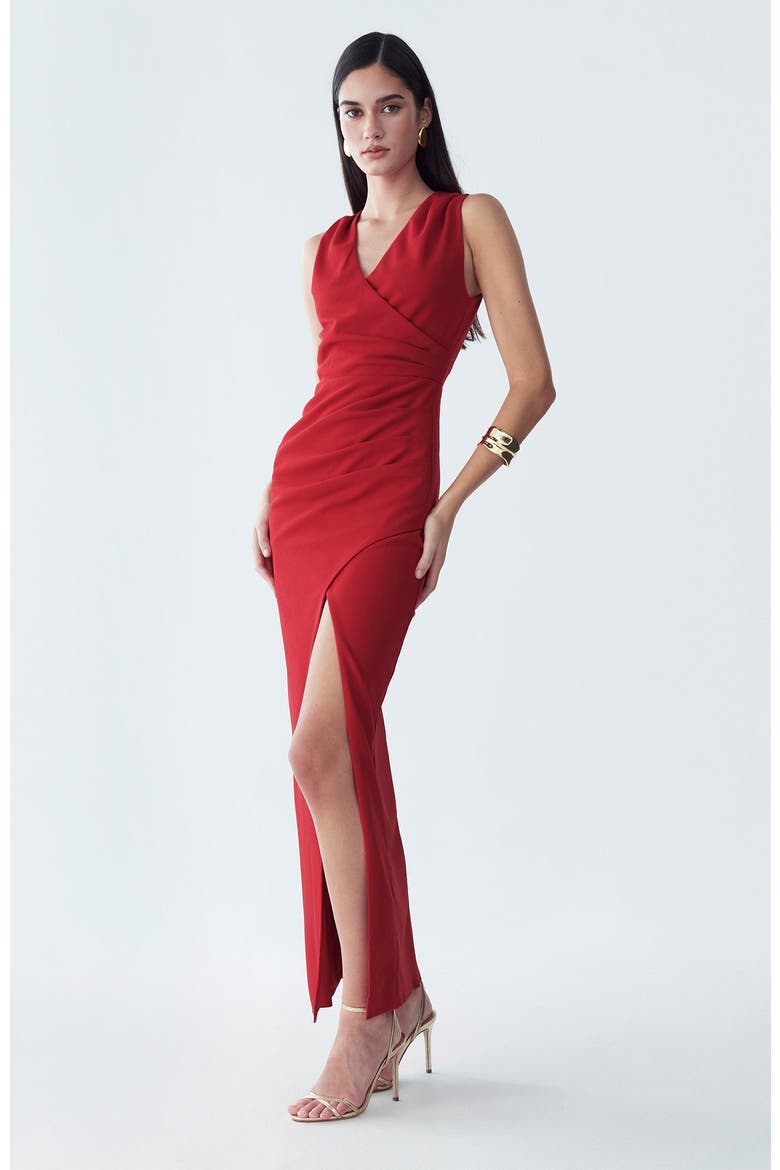 Merry Maxi Dress, Alternate, color, Scarlet
