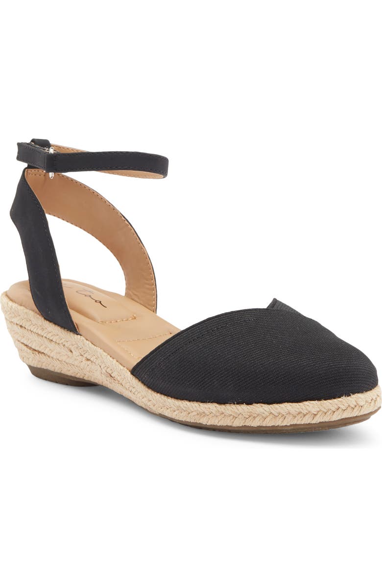 Me Too Niya Espadrille Wedge Sandal, Main, color, Black
