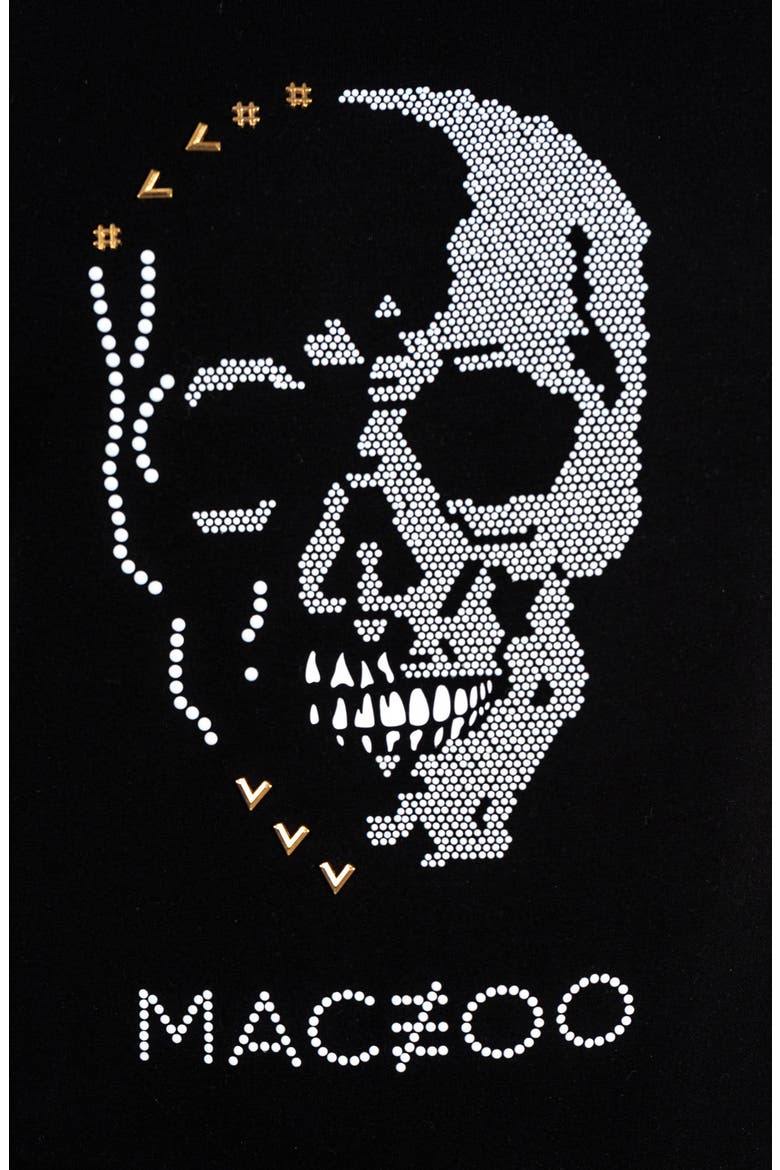 Stone Skull Cotton Graphic T-Shirt, Alternate, color, BLACK