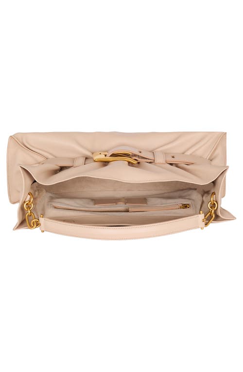 Shop Balmain Medium Anthem Leather Tote In Beige