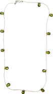 MADISON BEVERLY HILLS Faceted Teardrop Gemstone Station Necklace