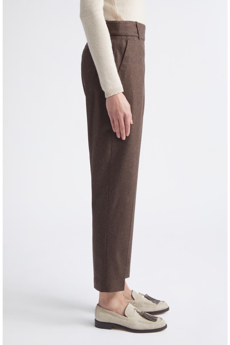 Stretch Virgin Wool & Cashmere Crop Pants, Alternate, color, 05 BROWN