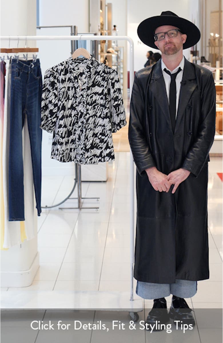 Cursive Print Chiffon Top, sales video thumbnail