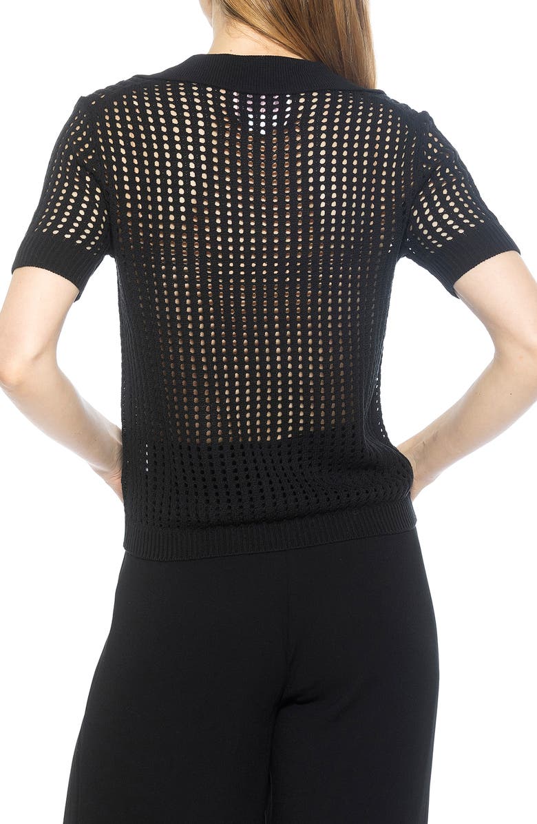 Alexia Admor Josi Crochet Button-Up Top, Alternate, color,