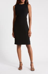 Theory Eano Sleeveless Crepe Shift Dress