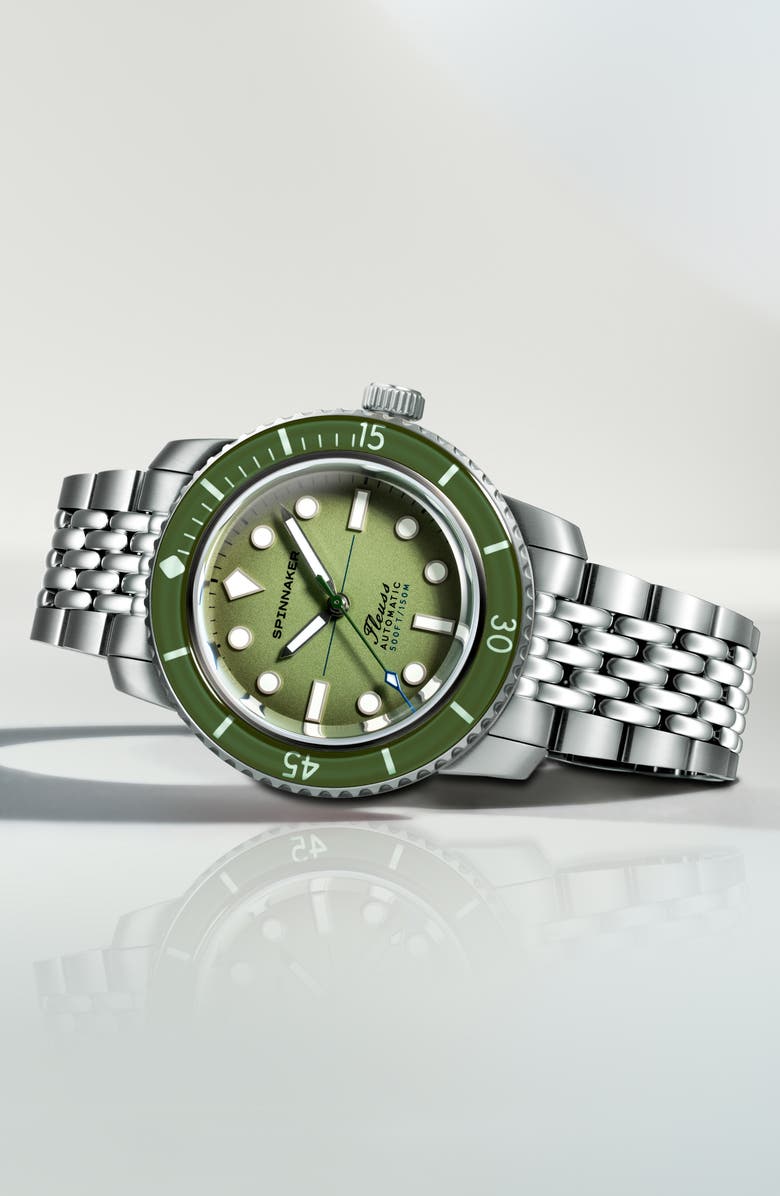 SPINNAKER Fleuss 40 Pine Crest Automatic Bracelet Watch, 40mm, Alternate, color, 