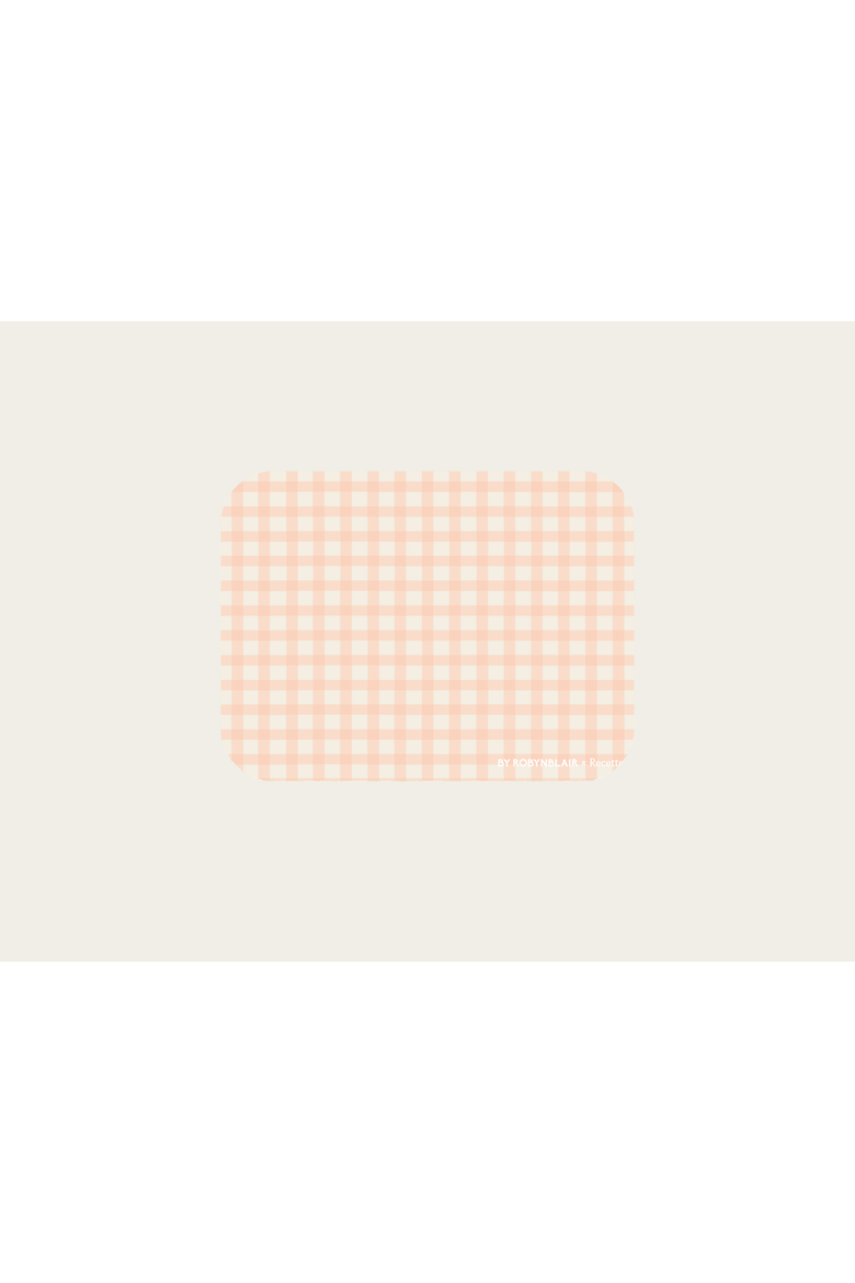 2 Gingham Placemats, Alternate, color, Coral