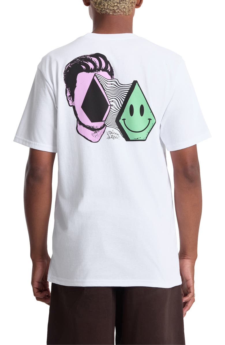Volcom Aura Cotton Graphic T-Shirt, Alternate, color, White