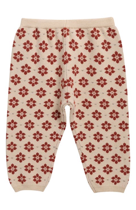 Kids' Poinsettia Knit Pants