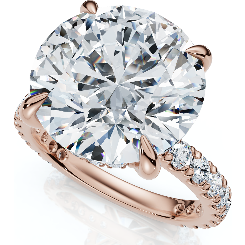 Bliss Diamond Certified 7 1/4ct Diamond Engagement Side Halo Ring 14k Gold Or Pt Lab Grown