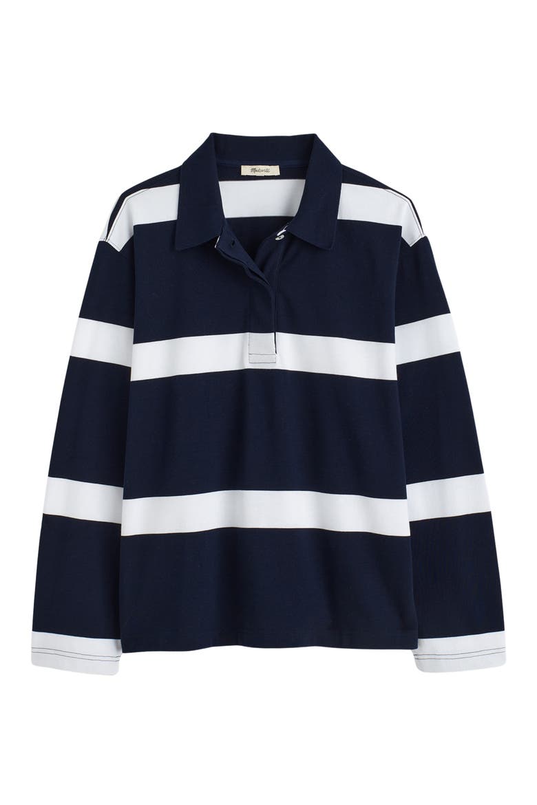 Rugby Polo Shirt, Alternate, color, OVERSIZED RUGBY STRIPE MN NAVY