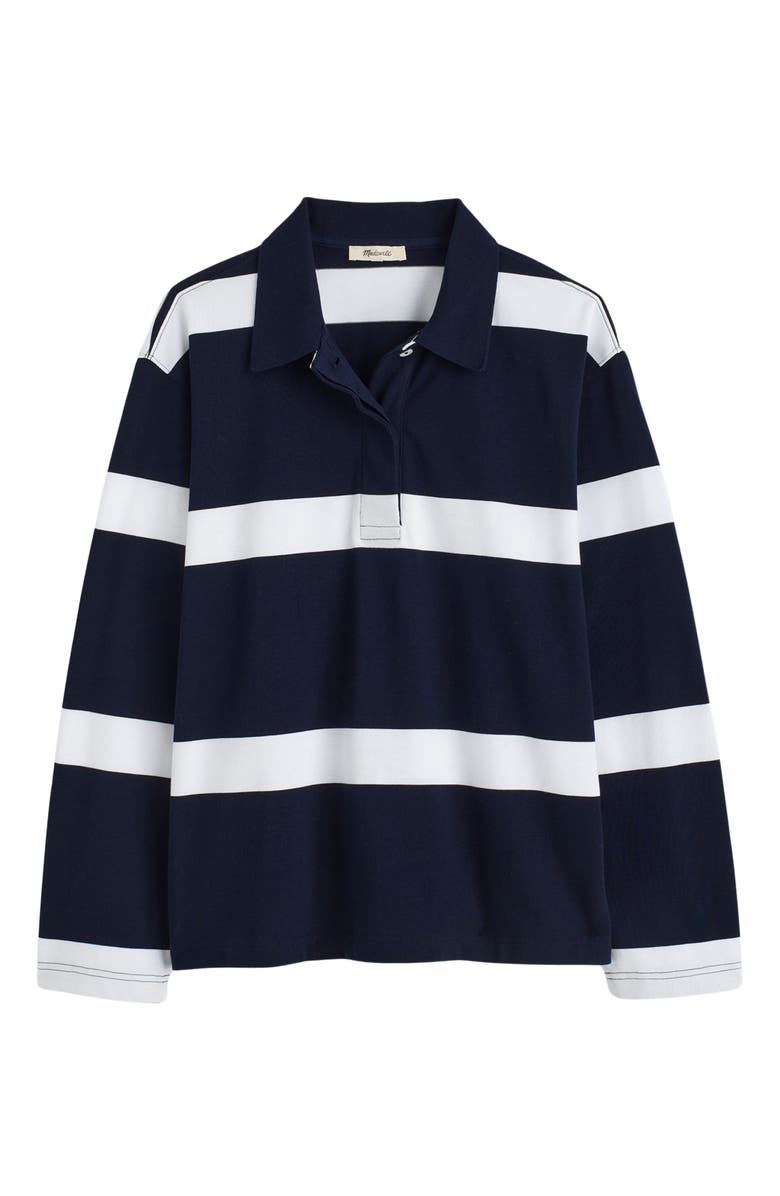 Madewell Rugby Polo Shirt, Alternate, color, Oversized Rugby Stripe Mn Navy