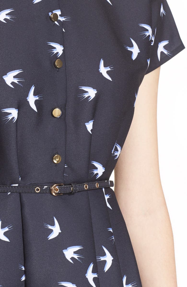 Kate Spade New York swallow print shirtdress, Alternate, color,