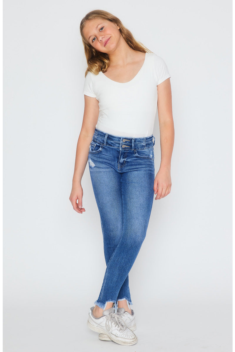 Bunnie High Rise Ankle Skinny Jeans, Alternate, color, Medium Wash