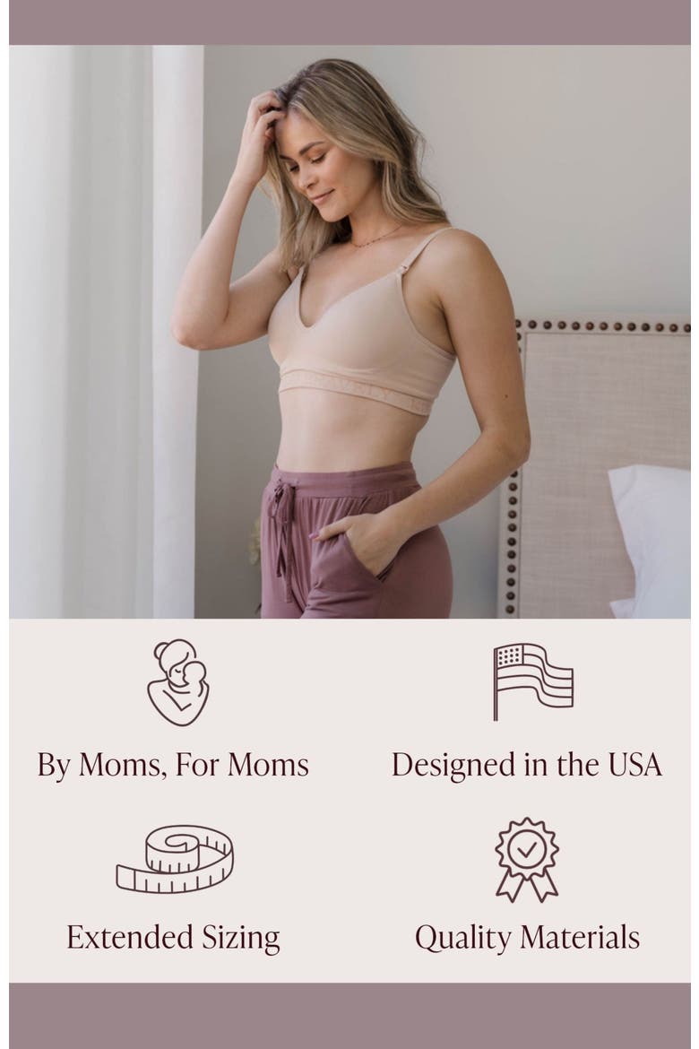 Busty Contour Hands-Free Pumping & Nursing Bra-  Sizing Options Available in E-H Cup, Alternate, color, Beige