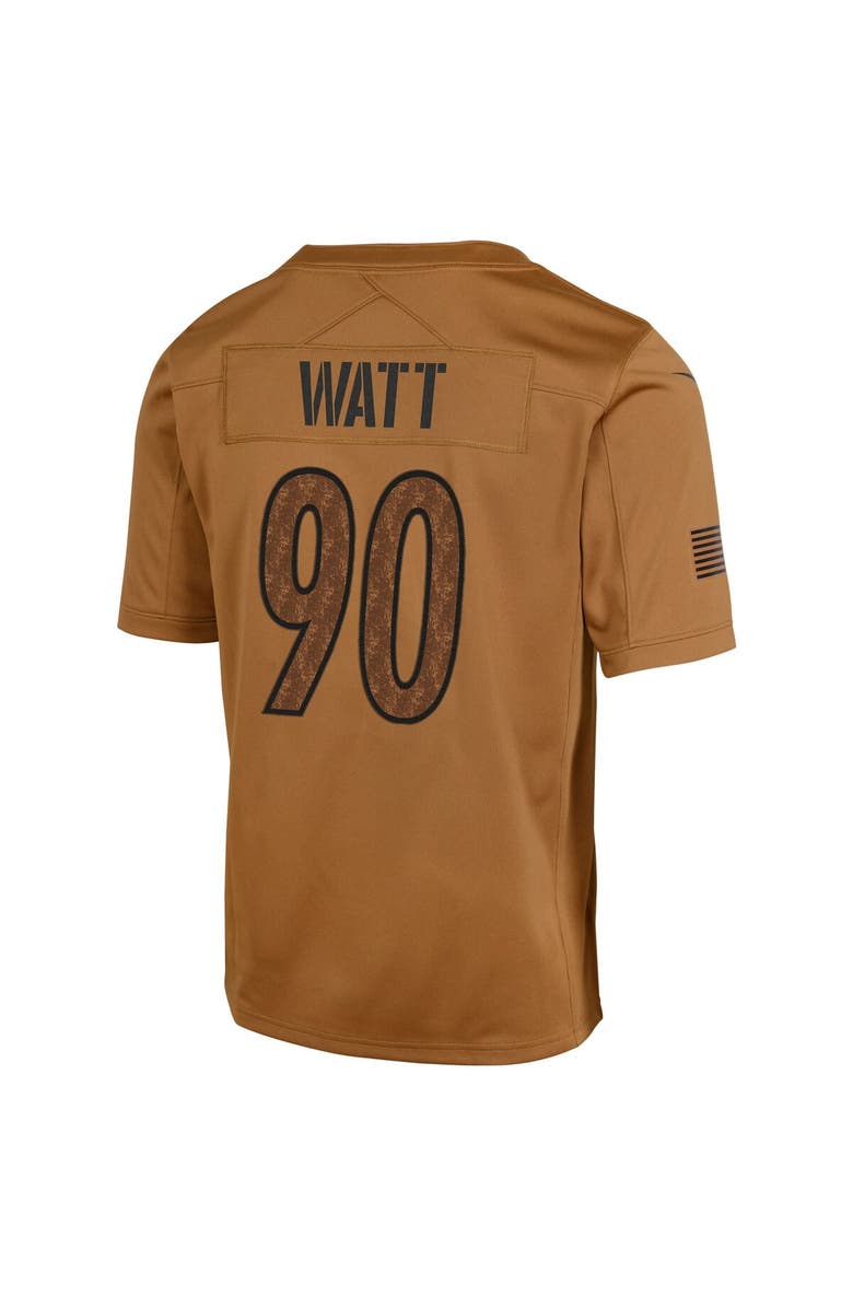 Nike Youth Nike T.J. Watt Brown Pittsburgh Steelers 2023 Salute To Service Limited Jersey, Alternate, color,