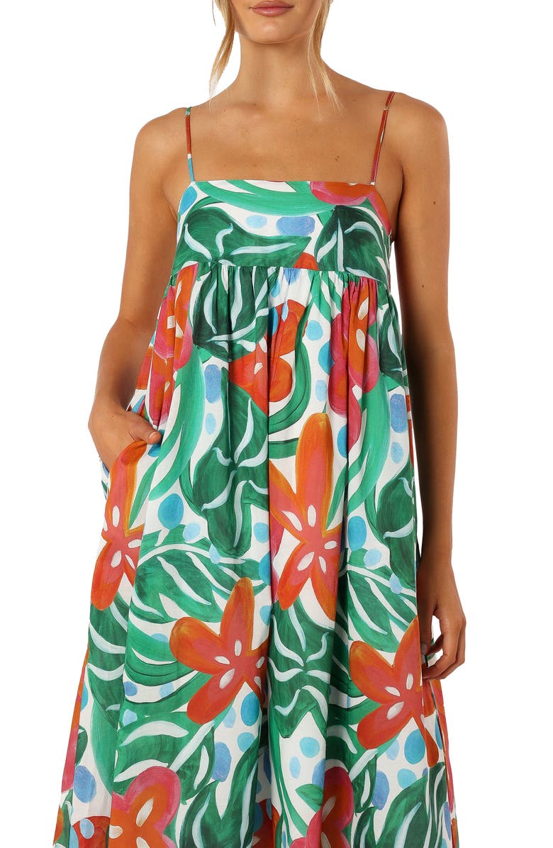 Petal & Pup Miuccia Floral Cotton Maxi Sundress, Alternate, color,