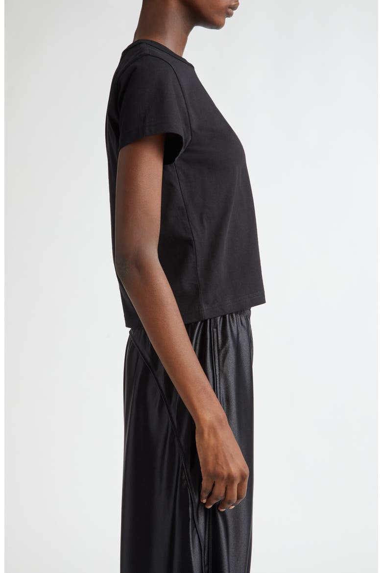 Alexander Wang Puff Logo Shrunken Cotton Jersey T-Shirt (Women