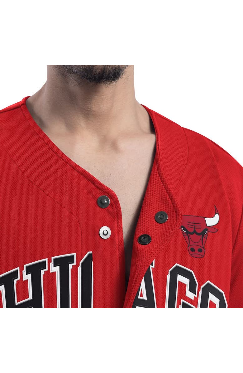 G-III SPORTS BY CARL BANKS Men's G-III Sports by Carl Banks Red Chicago Bulls Adaptive Star Player Fashion Baseball Jersey, Alternate, color, Red