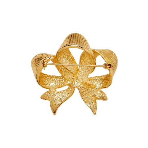 Susan Caplan 1980s Vintage Bow Brooch In Multi