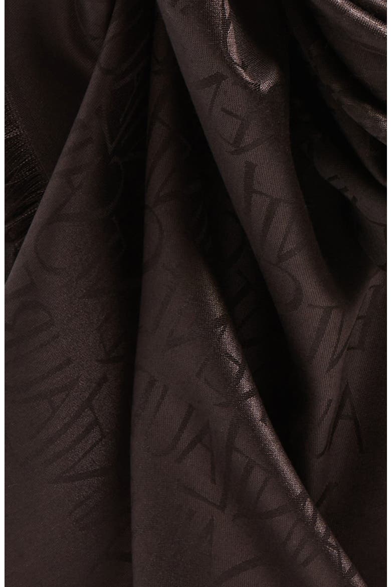 Grand Allover Logo Silk & Wool Scarf, Alternate, color, EXPRESSO