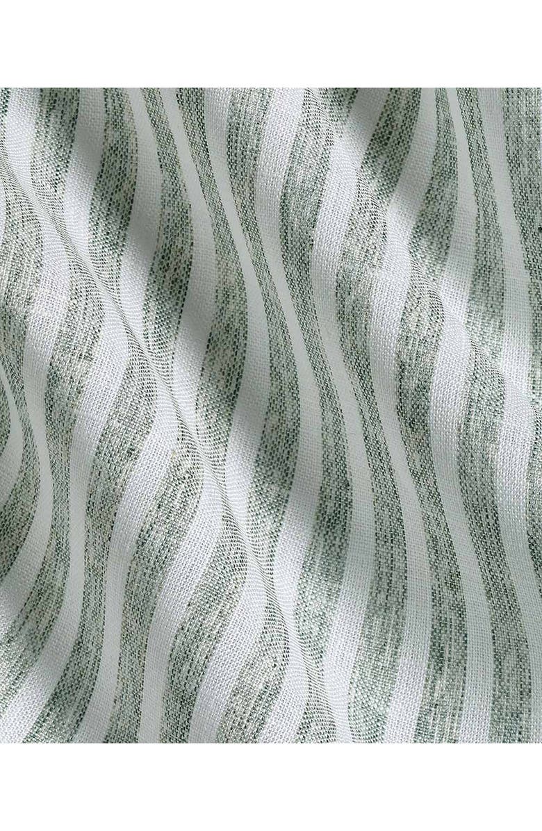 David Donahue Linen Stripe Sport Shirt, Alternate, color, Sage