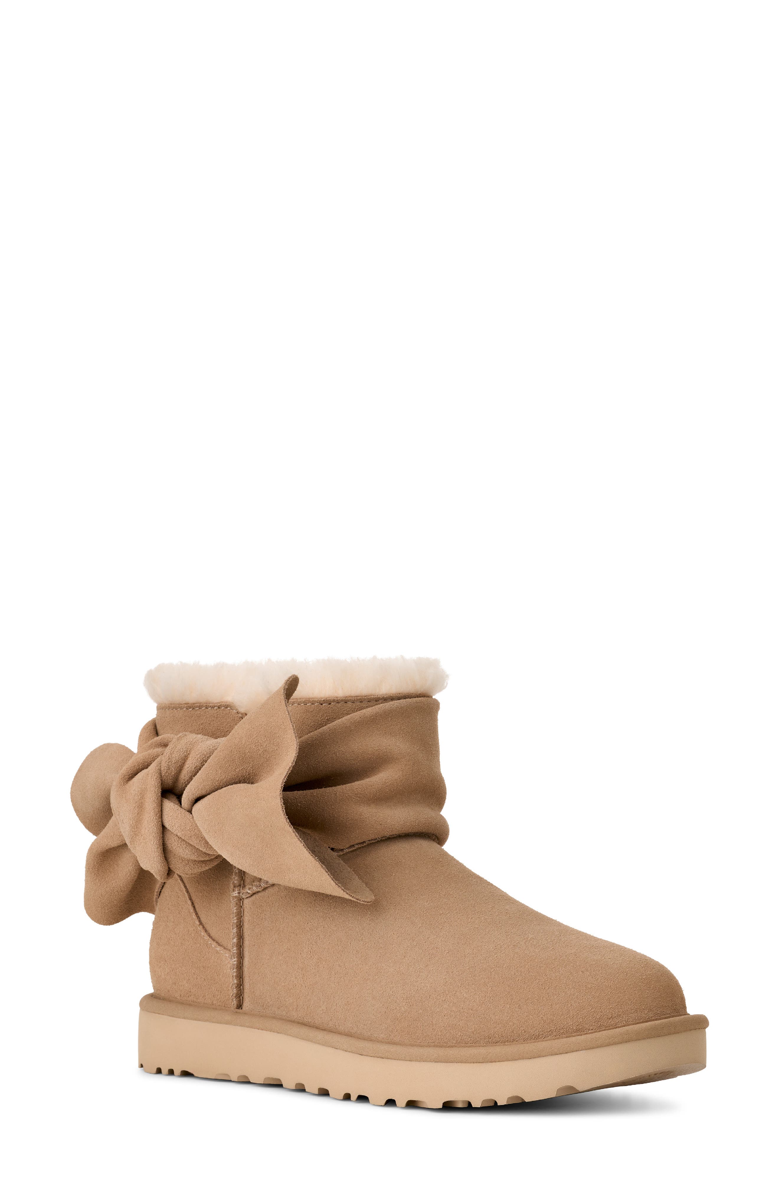 UGG<sup>®</sup> Classic Mini Bow Genuine Shearling Lined Boot, Main, color, 