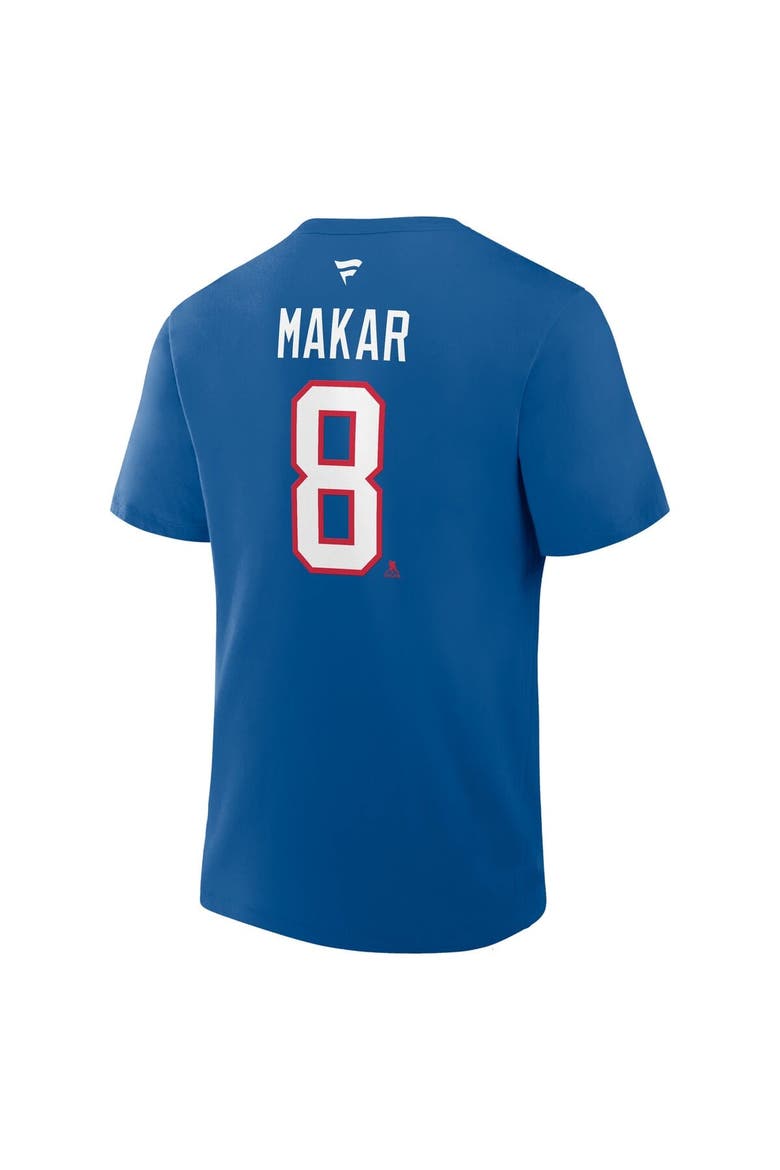 Men's Fanatics Cale Makar Blue Colorado Avalanche Authentic Stack Name & Number T-Shirt, Alternate, color, Blue
