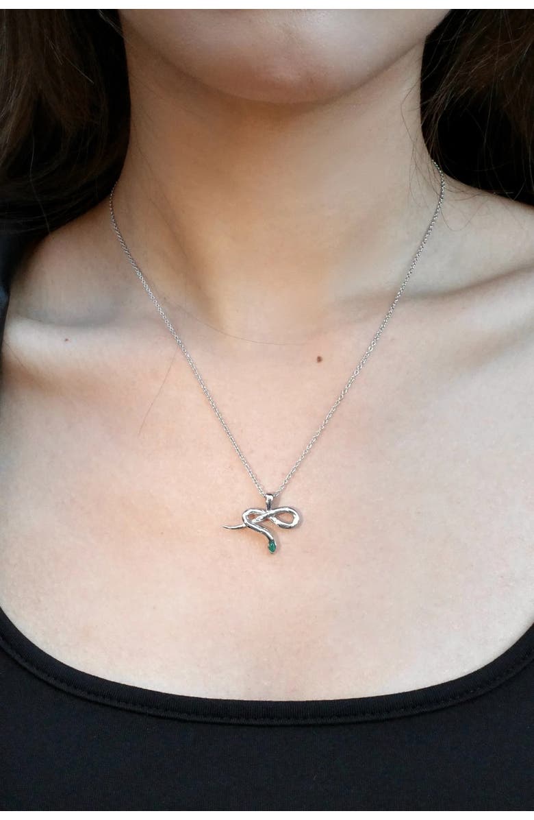 seree Year of the Snake II Limited edition pendant necklace, Alternate, color, Silver