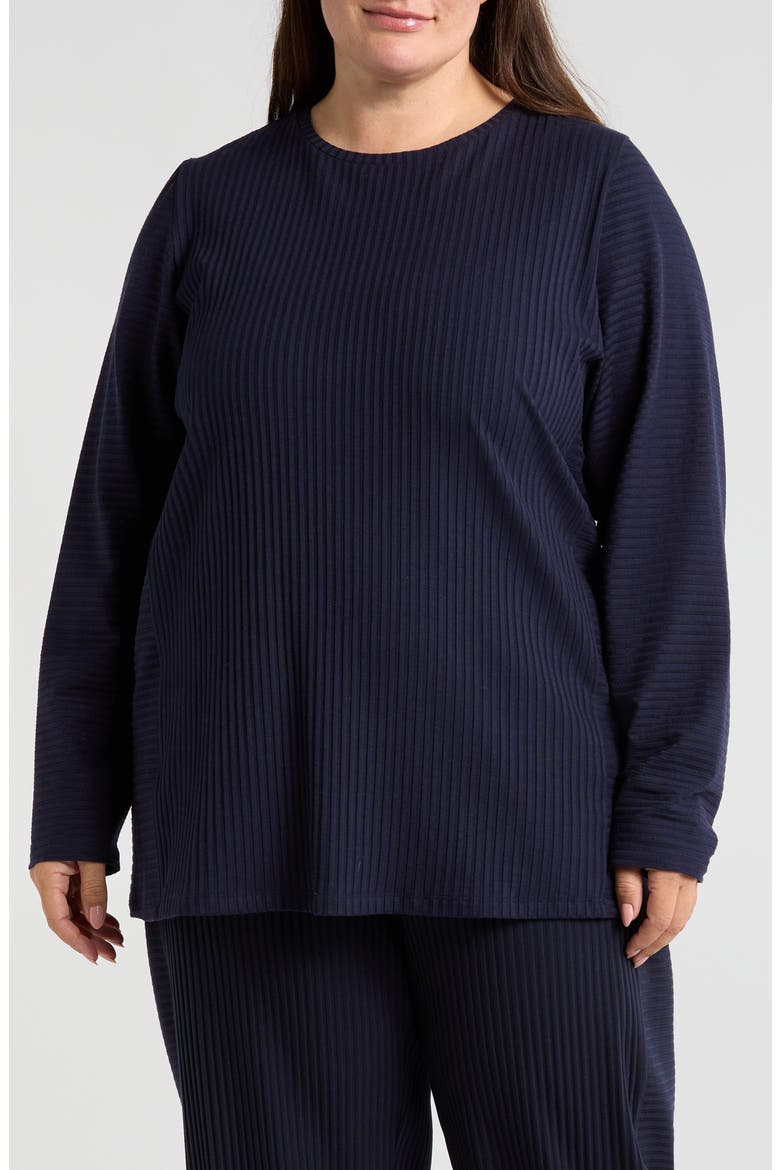 Rib Tunic Top, Main, color, INK