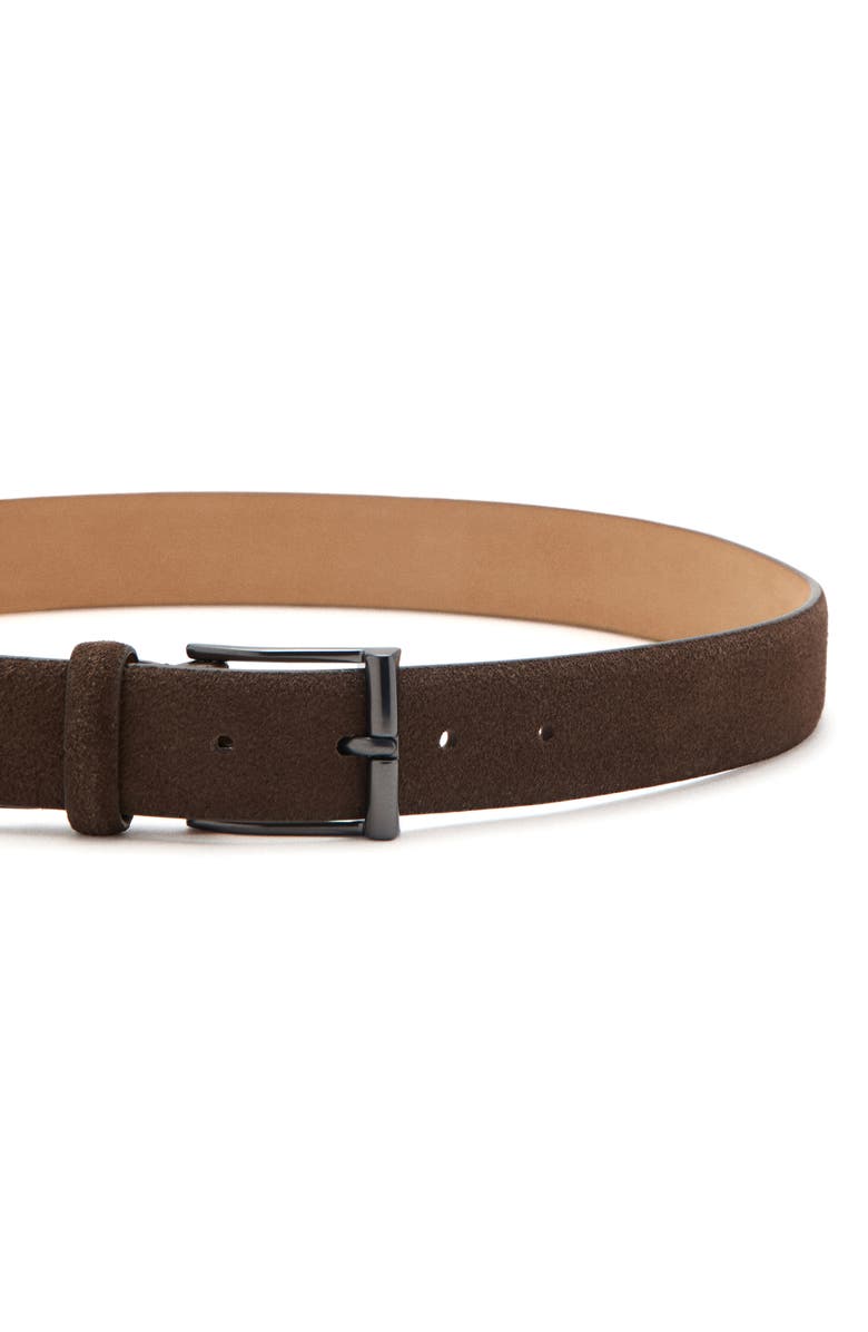 MANGO Suede Belt, Alternate, color, Brown