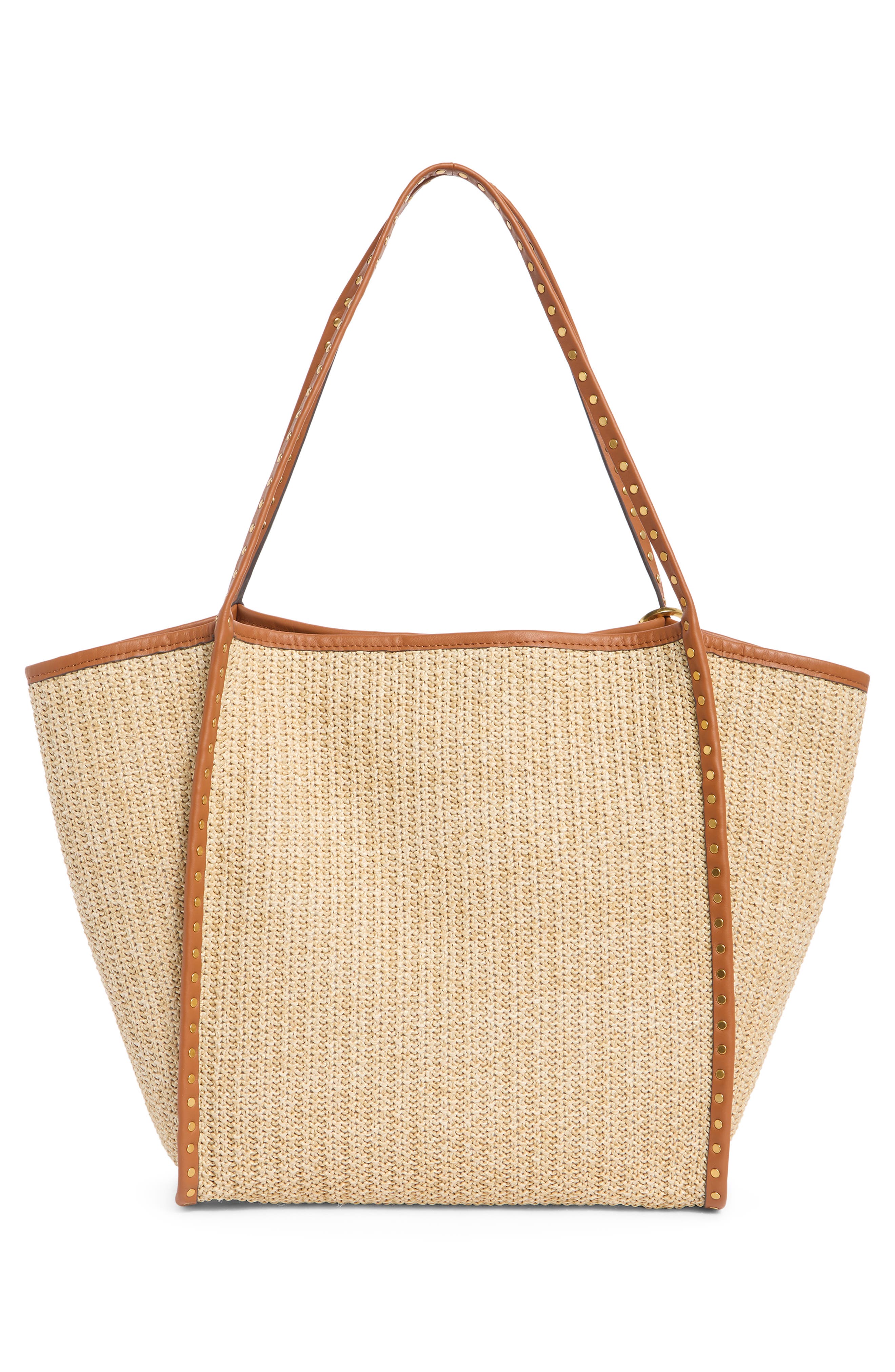 Dylan Raffia Tote Bag, Alternate, color, NATURAL