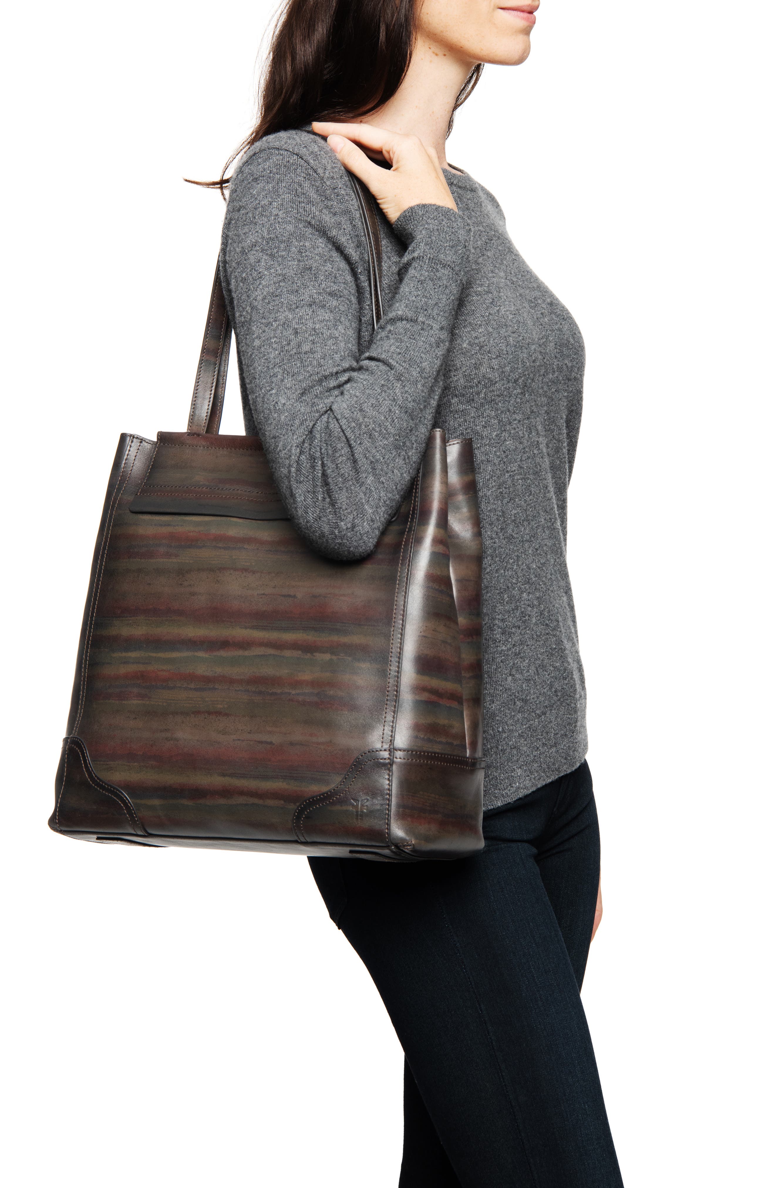 Frye Charlie Simple Leather Tote, Alternate, color, 