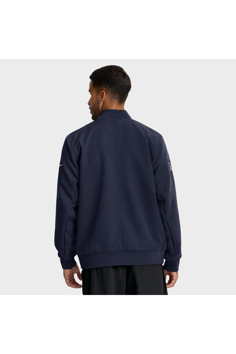Men's Nike Navy Dallas Cowboys Sideline Powerful Blocking Full-Zip Bomber Jacket, Alternate, color, Navy