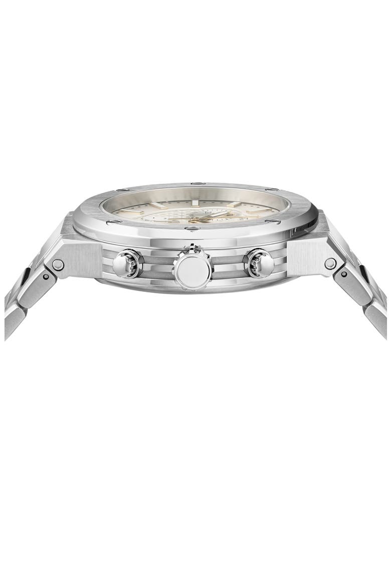 Guilloche Quartz Bracelet Watch, 42mm, Alternate, color, STAINLESS STEEL