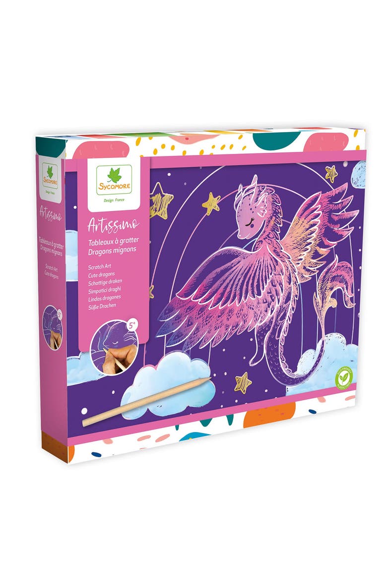 Artissimo -L Scratch Art Cuddly Dragons - 5y+, Main, color, Multicolor