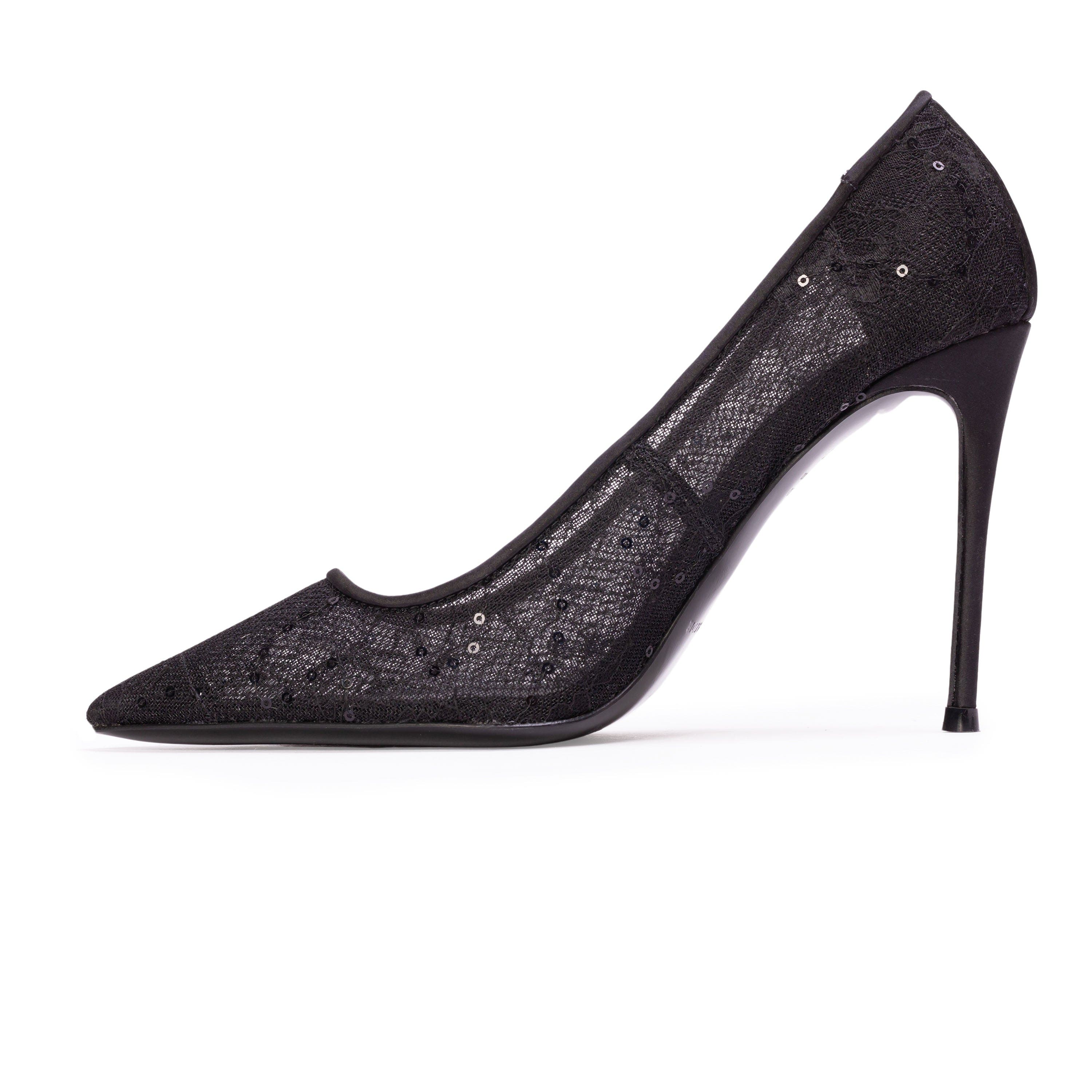 BLACK SUEDE STUDIO Marina 100 Pump, Alternate, color, Black Sequin Lace