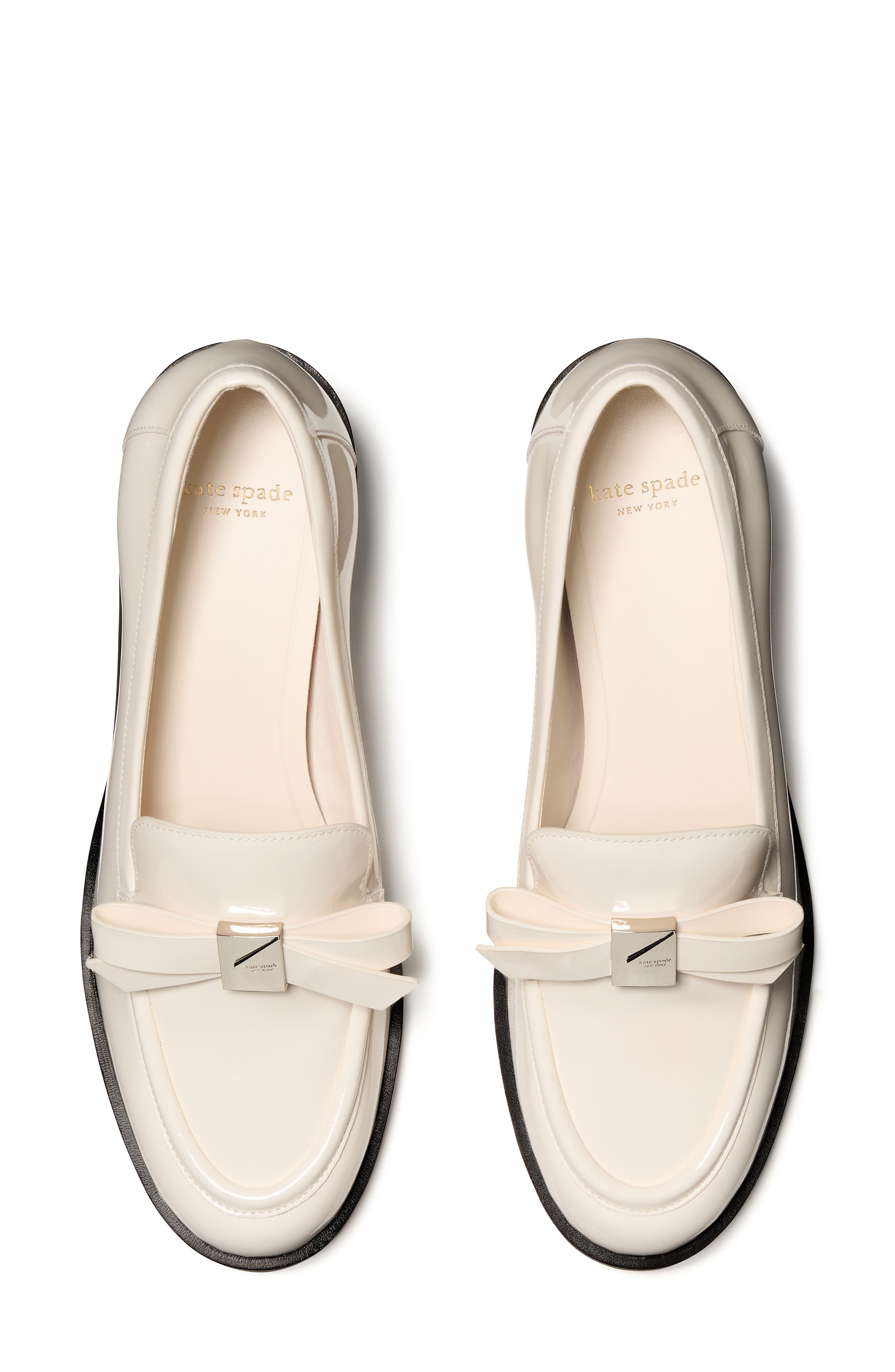 deco bow loafer pump, Alternate, color, CASHEW MILK