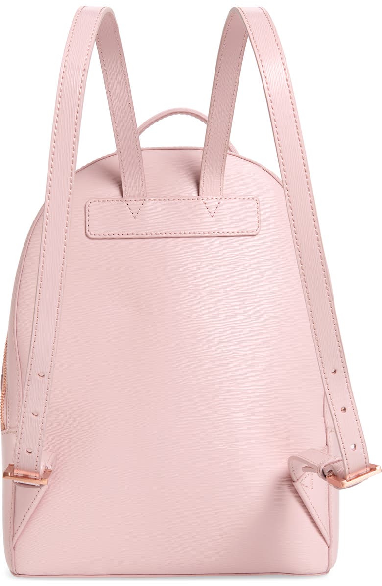 Ted Baker London Jenyy Faceted Bow Leather Backpack, Alternate, color,