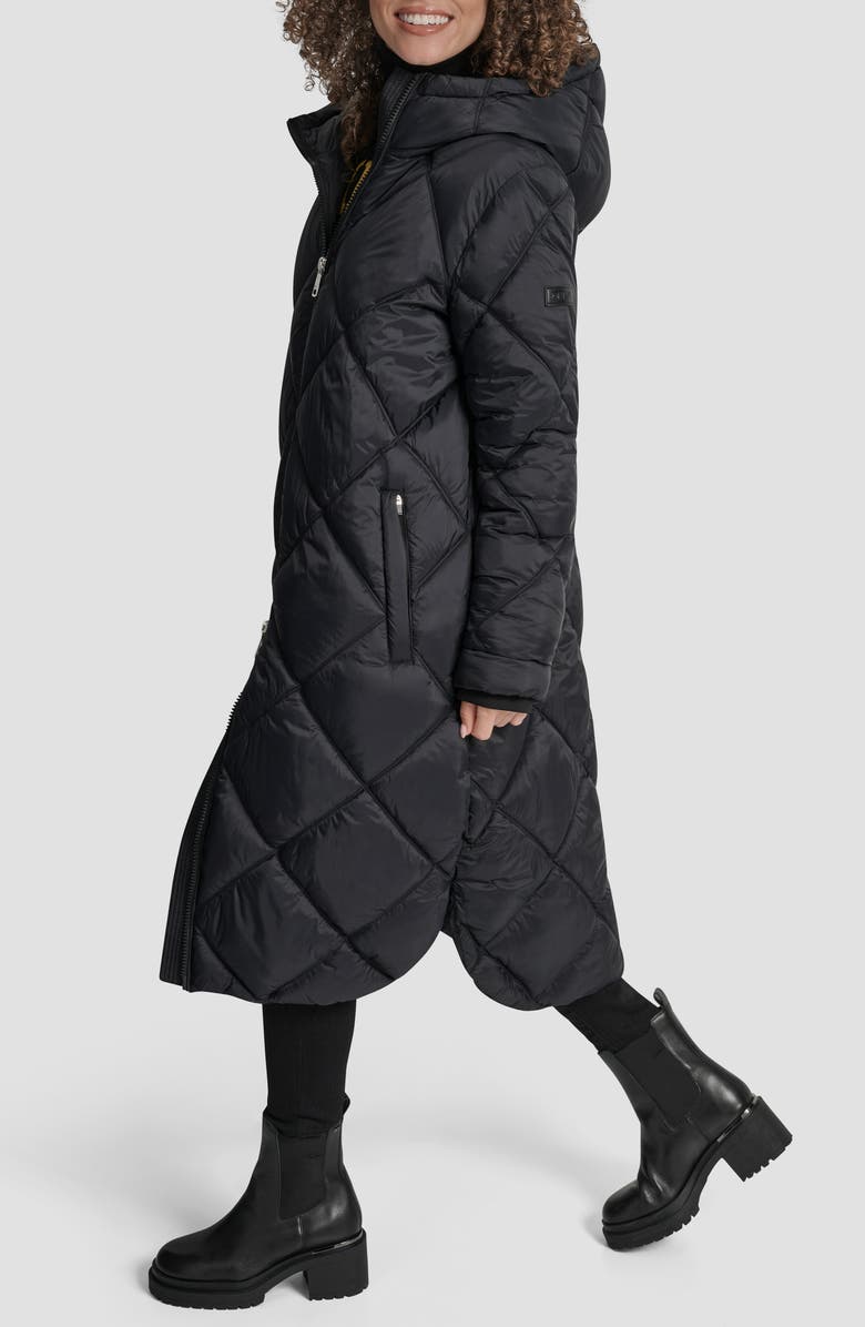 Diamond Quilted Puffer Coat